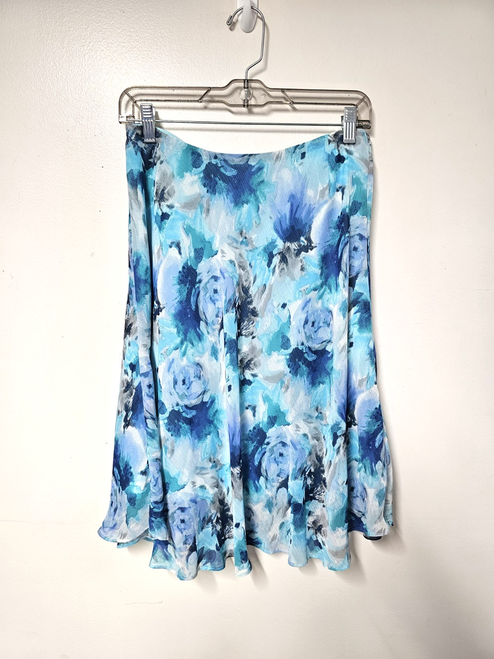 Vintage Covington Womens Fairy Grunge Skirt Size MP Blue Floral Sheer Y2K Fair